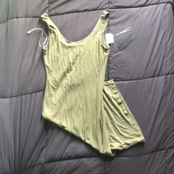 Shinestar solid olive green midi dress brand new with tags in Medium - Picture 2 of 6